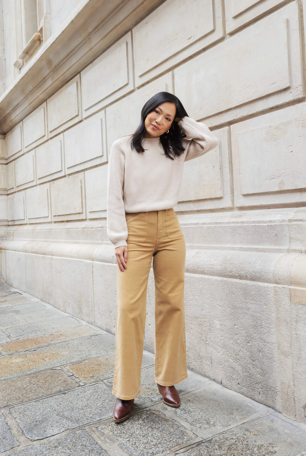 Petite-and-so-what-jean-large-beige-camel-femme-petite-dolly