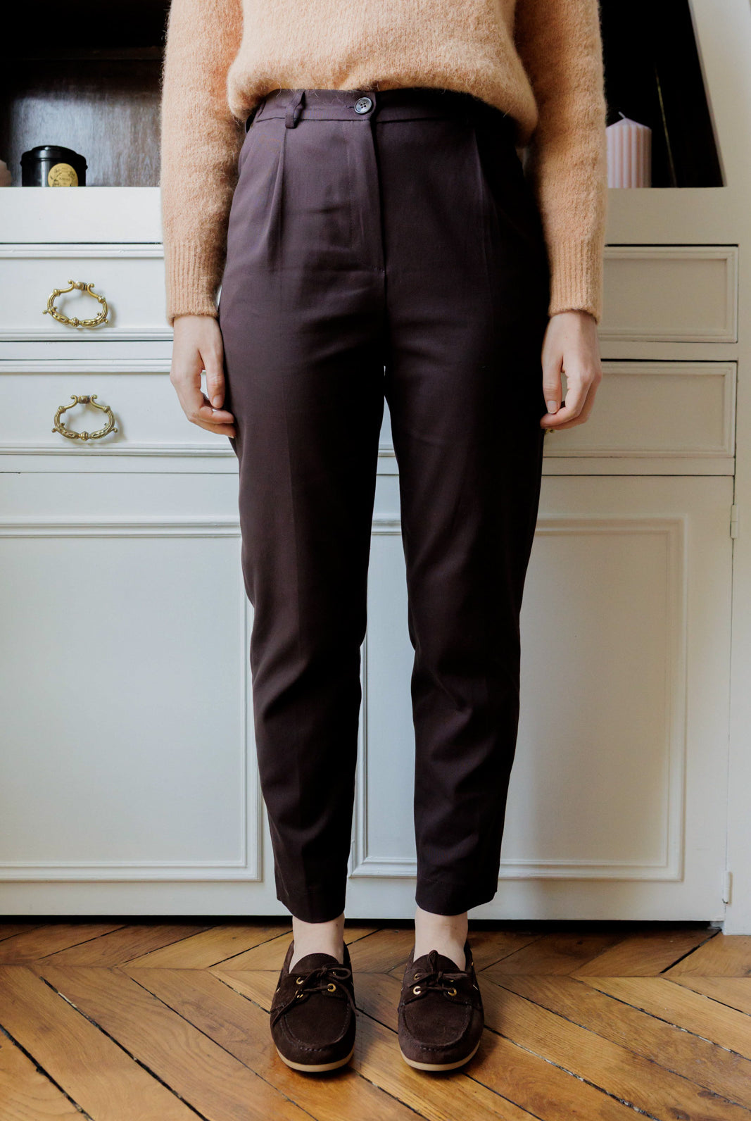Petite-so-what-women's-chocolate-brown-chino-pants-petite