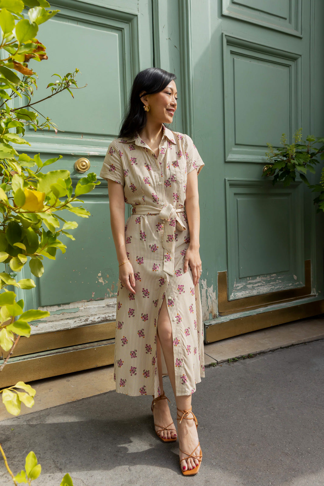 Petite-and-so-what-robe-chemise-longue-femme-petite-fleurie-rayure-soline
