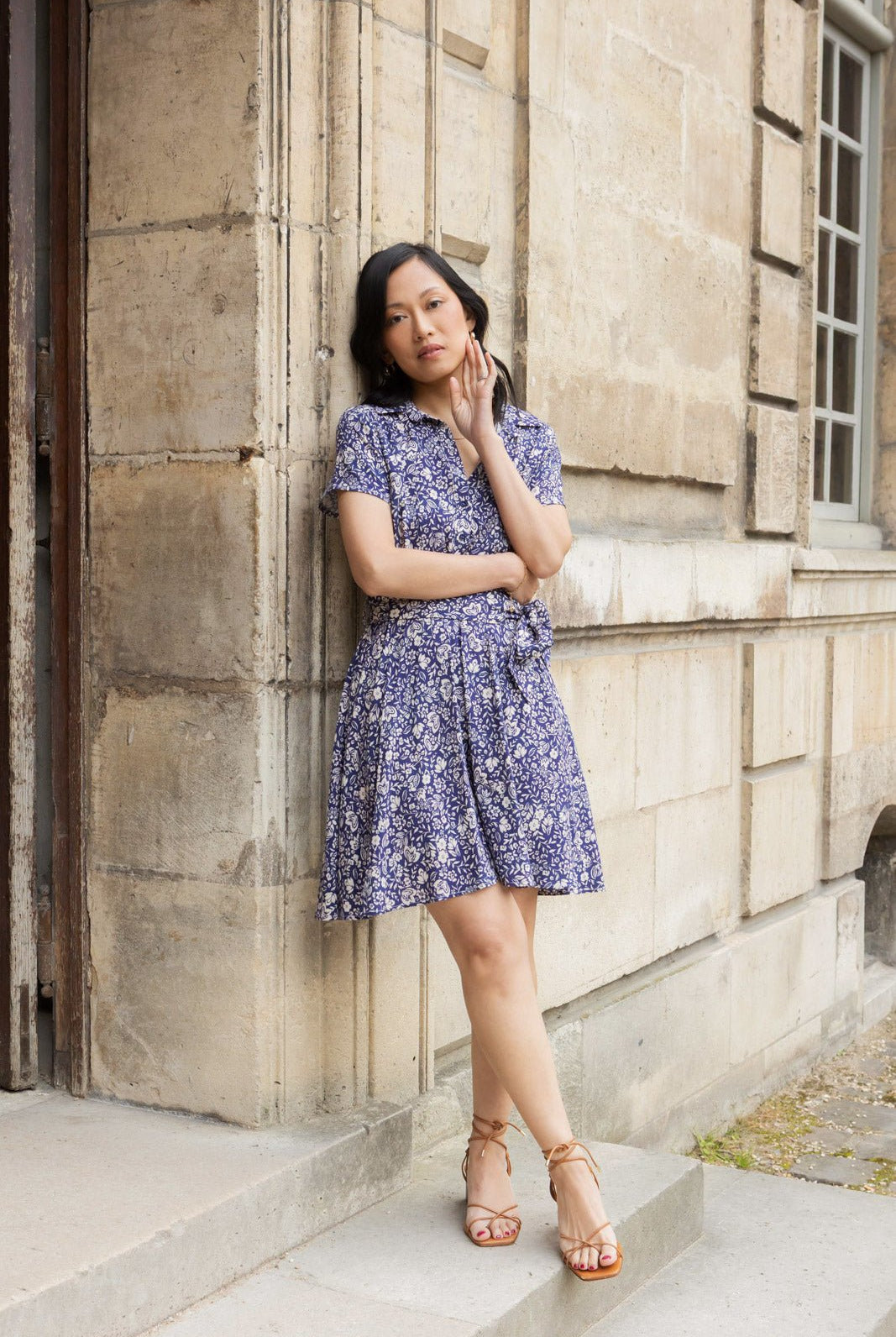 Petite-and-so-what-robe-fleurie-bleu-femme-petite-diane