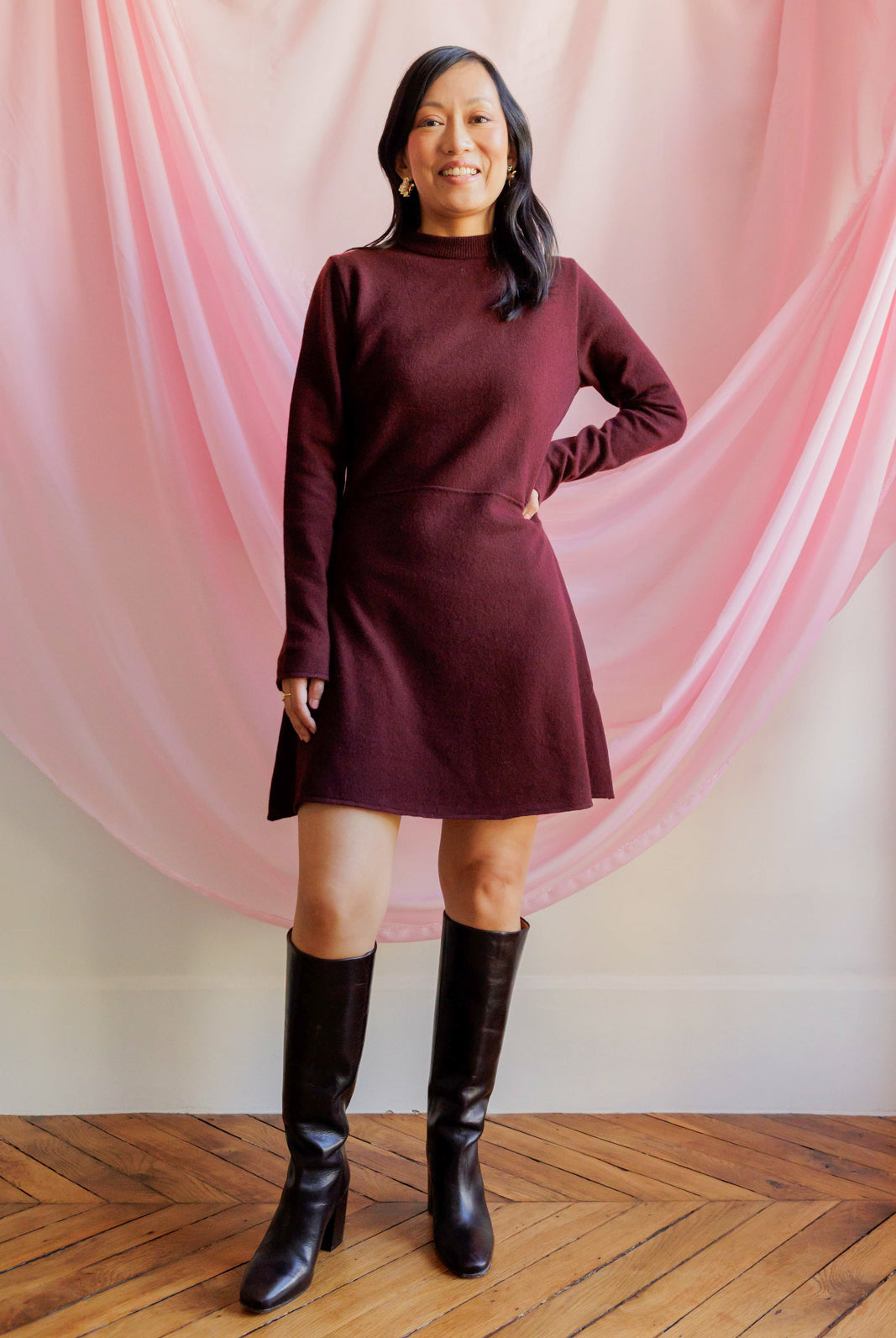 Petite-and-so-what-robe-maille-courte-femme-petite-bordeaux-emmanuelle