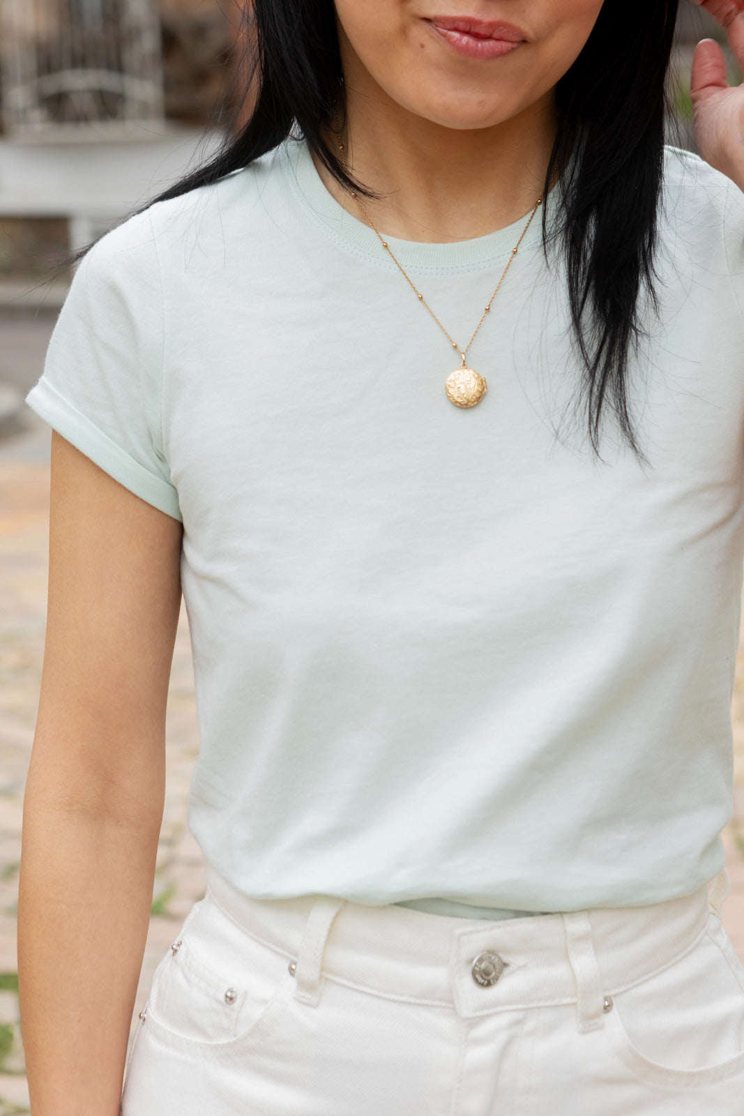Petite-and-so-what-tee-shirt-manches-courtes-vert-pale-femme-petite