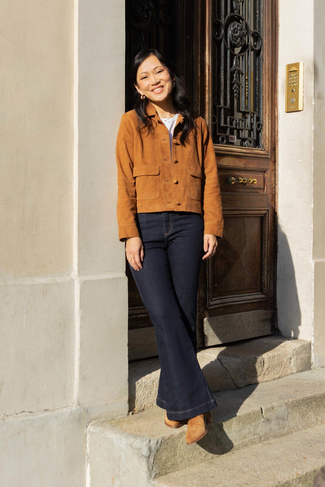 Petite-and-so-what-veste-daim-camel-marron-femme-petite