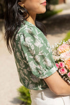 Blouse Olga - fleuri tilleul - Petite and So What