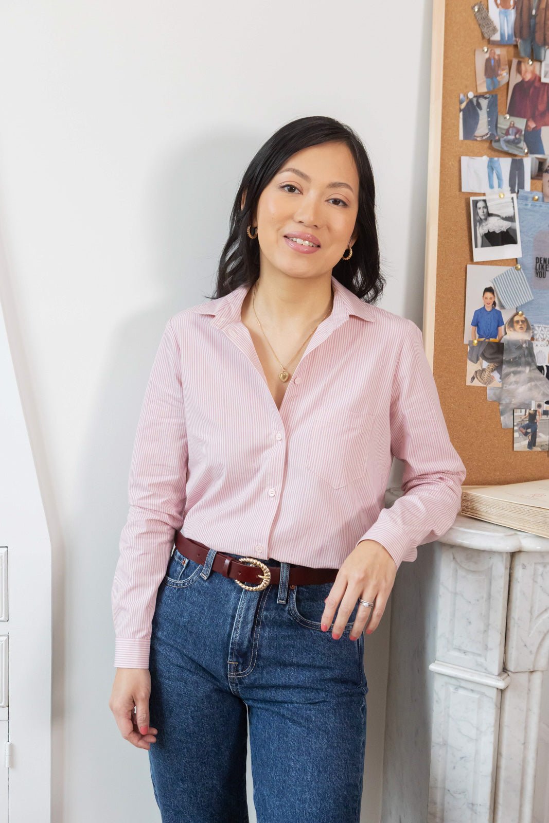 Chemise Sarah - rayures roses - Petite and So What