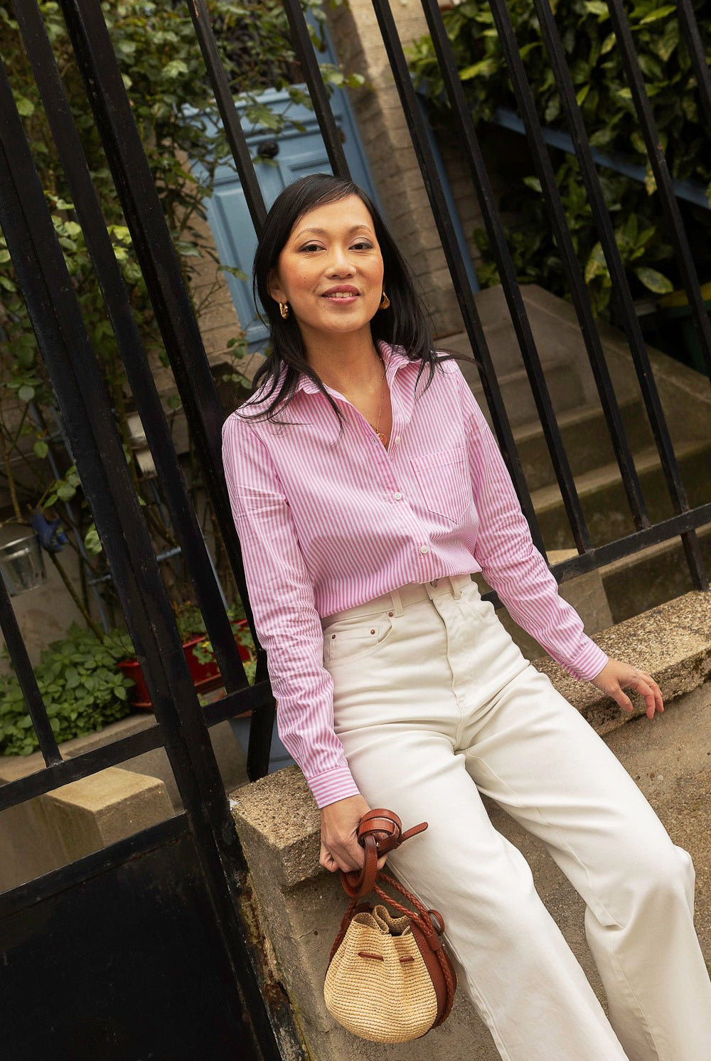 Chemise Sarah - rayures roses - Petite and So What