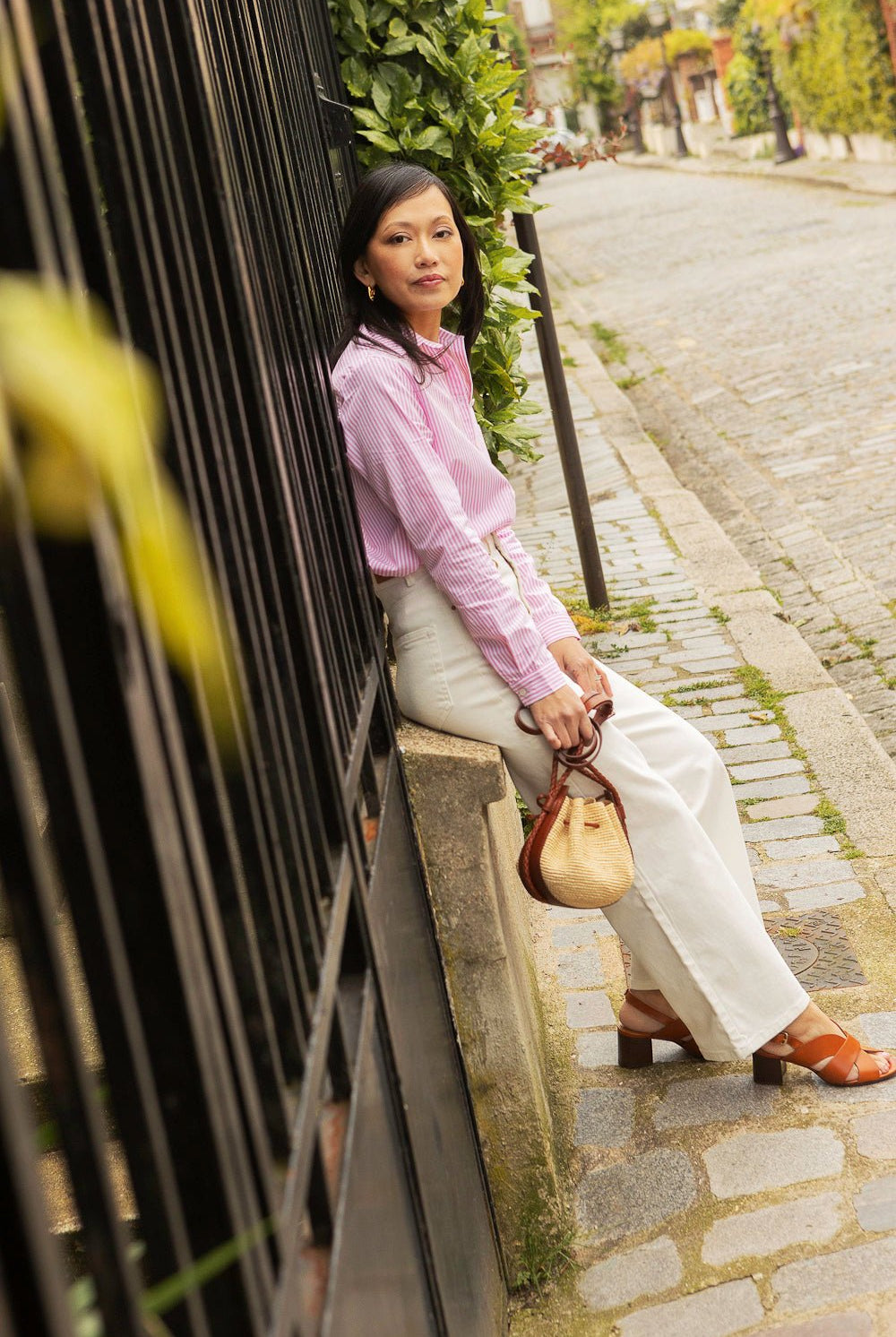 Chemise Sarah - rayures roses - Petite and So What