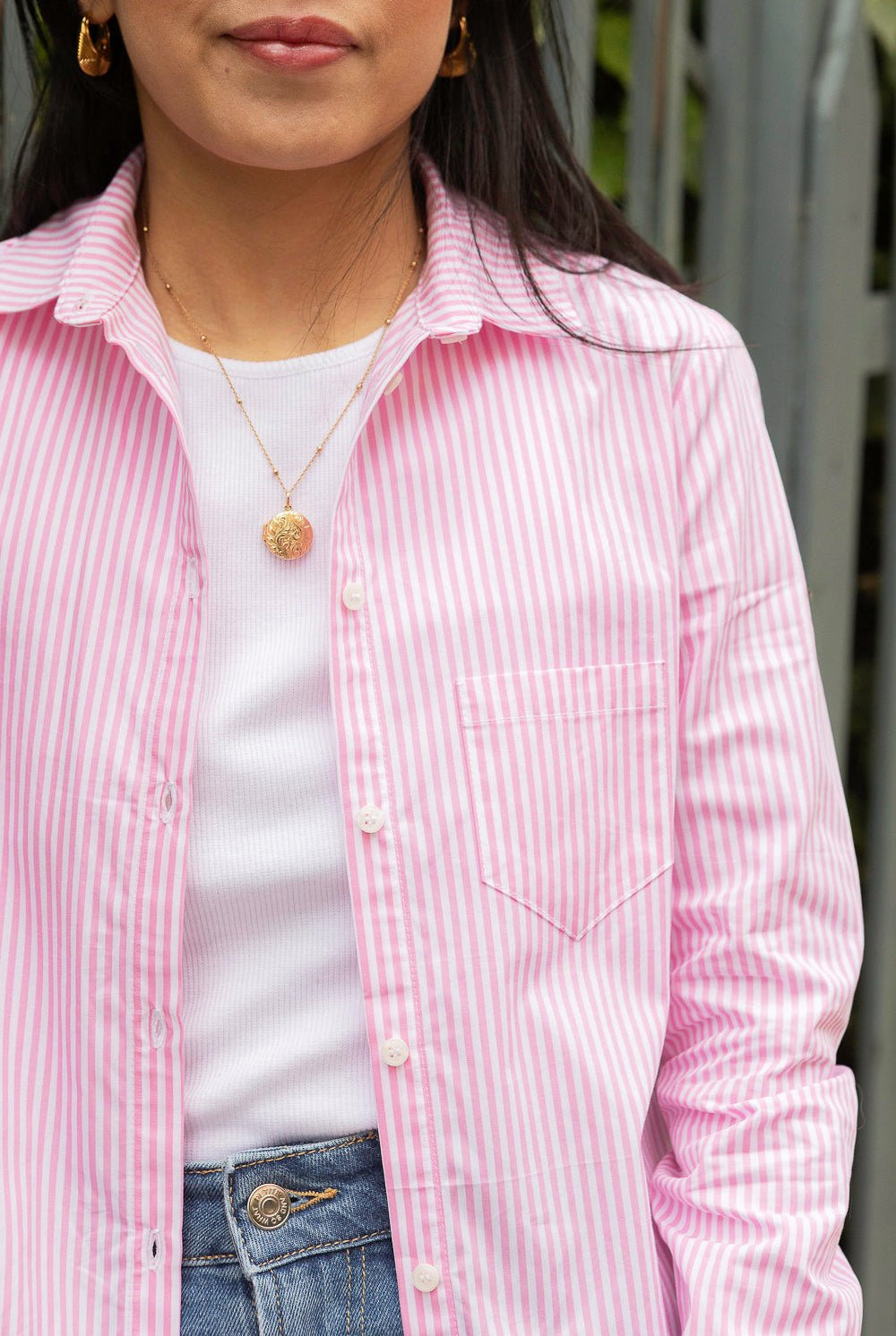 Chemise Sarah - rayures roses - Petite and So What