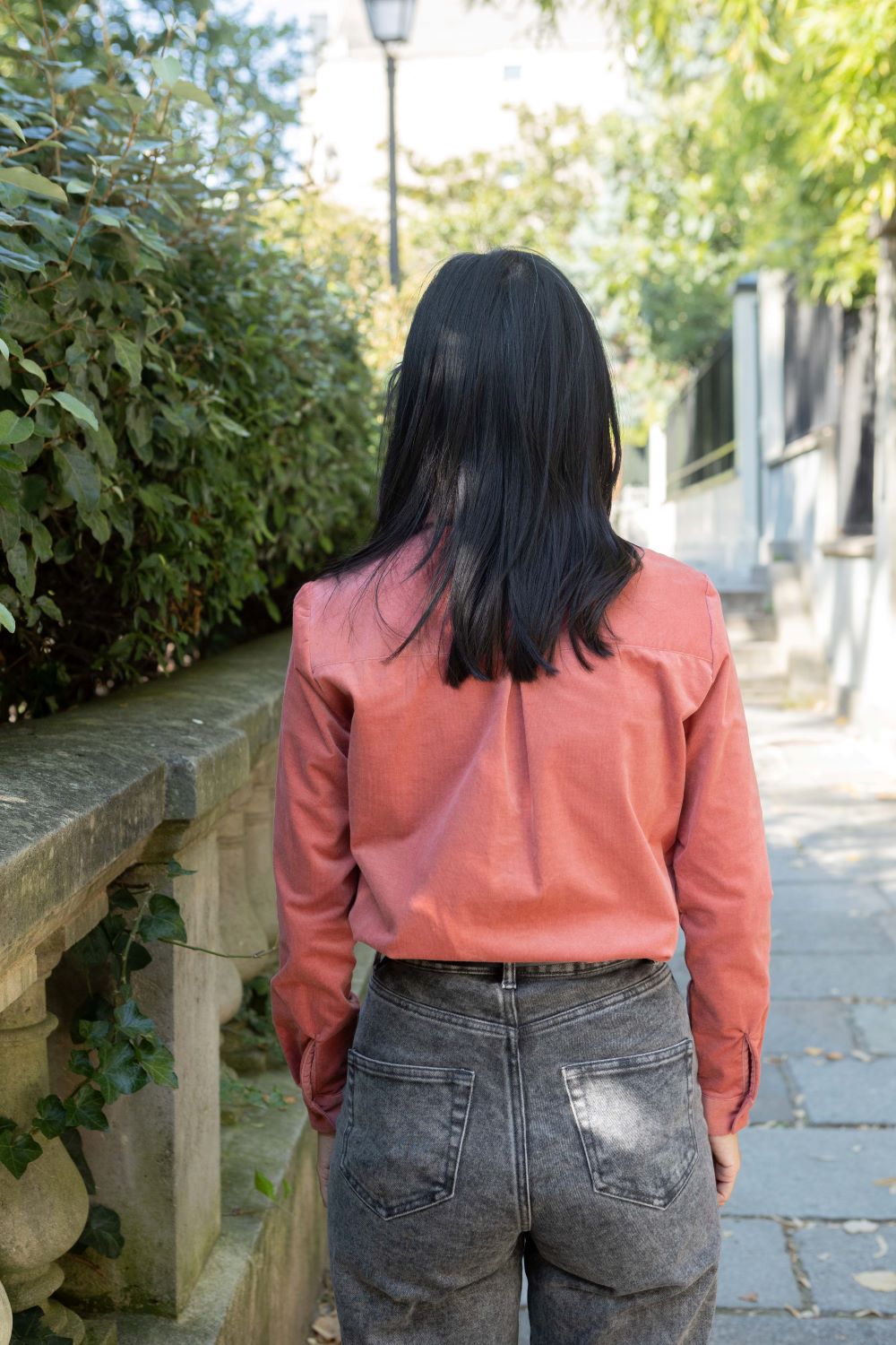 Chemise Sarah - velours côtelé rose - Petite and So What