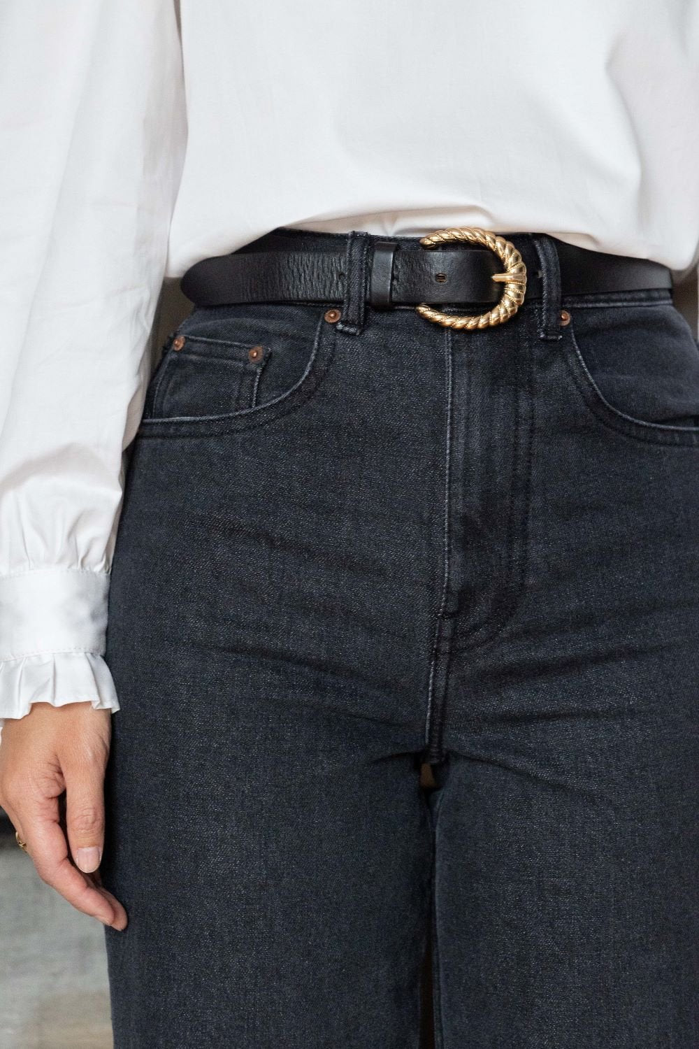 Audrey wide jeans - black wash - Petite and So What