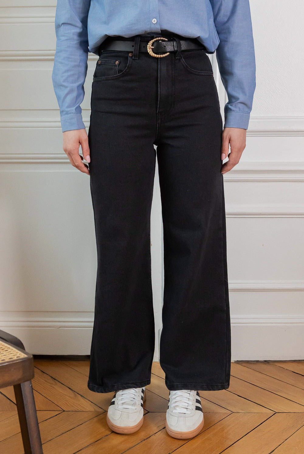 Audrey wide jeans - black wash - Petite and So What