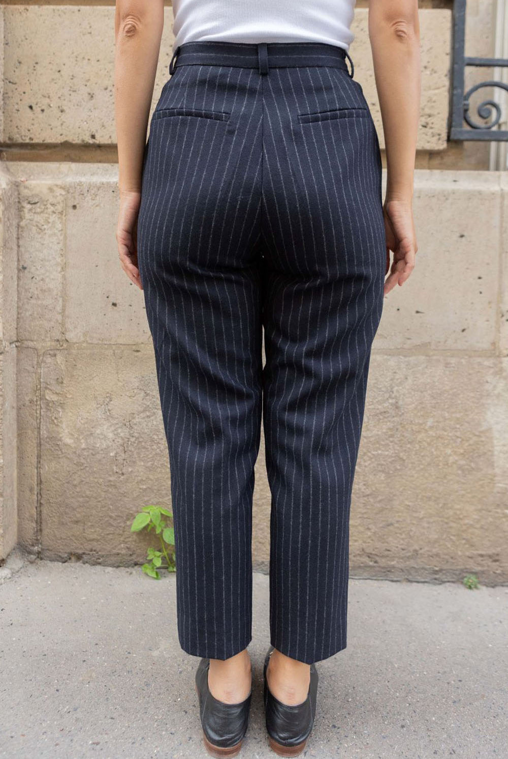 Pantalon Angela - marine rayures tennis - Petite and So What