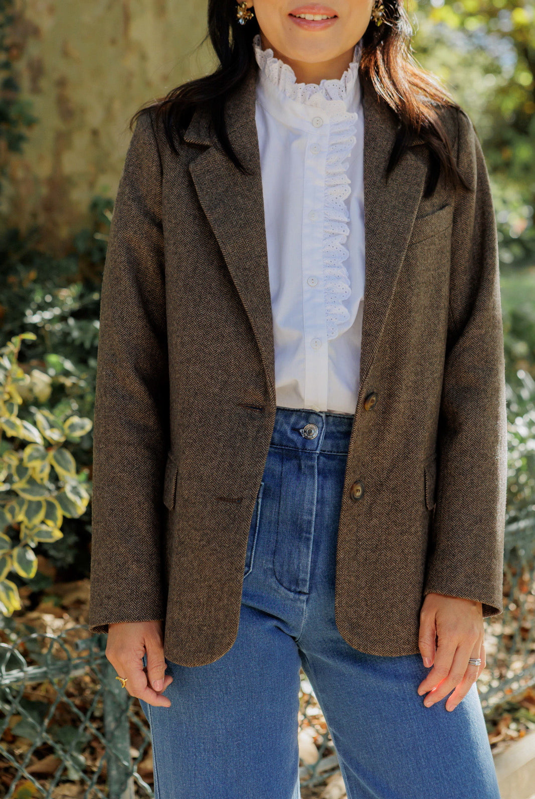 petite-and-so-what-chocolate-herringbone-wool-blazer-loose-fit-made-in-france-women's-petite-rosalind
