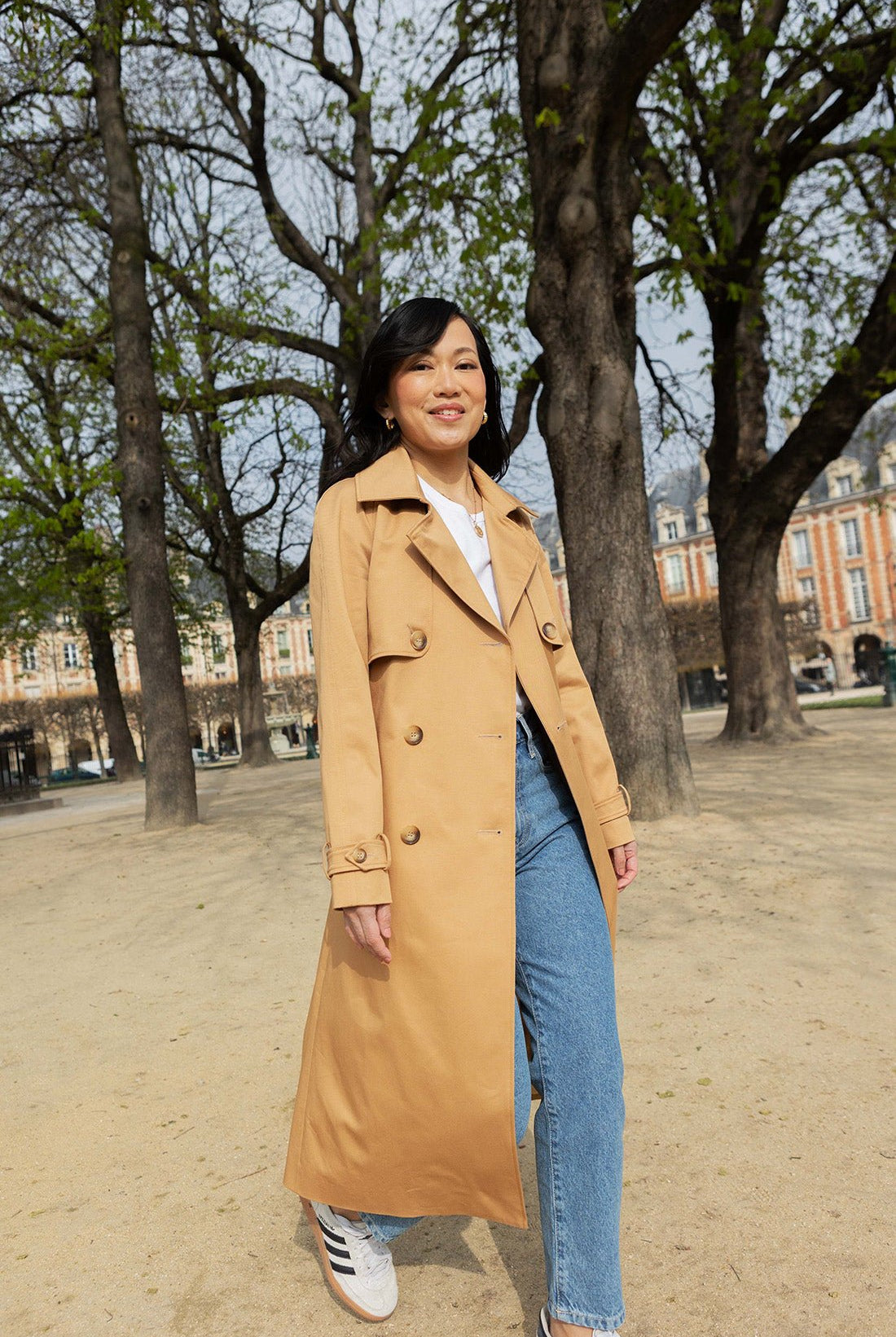 Petite-and-so-what-trench-anna-long-femme-petite-beige-camel