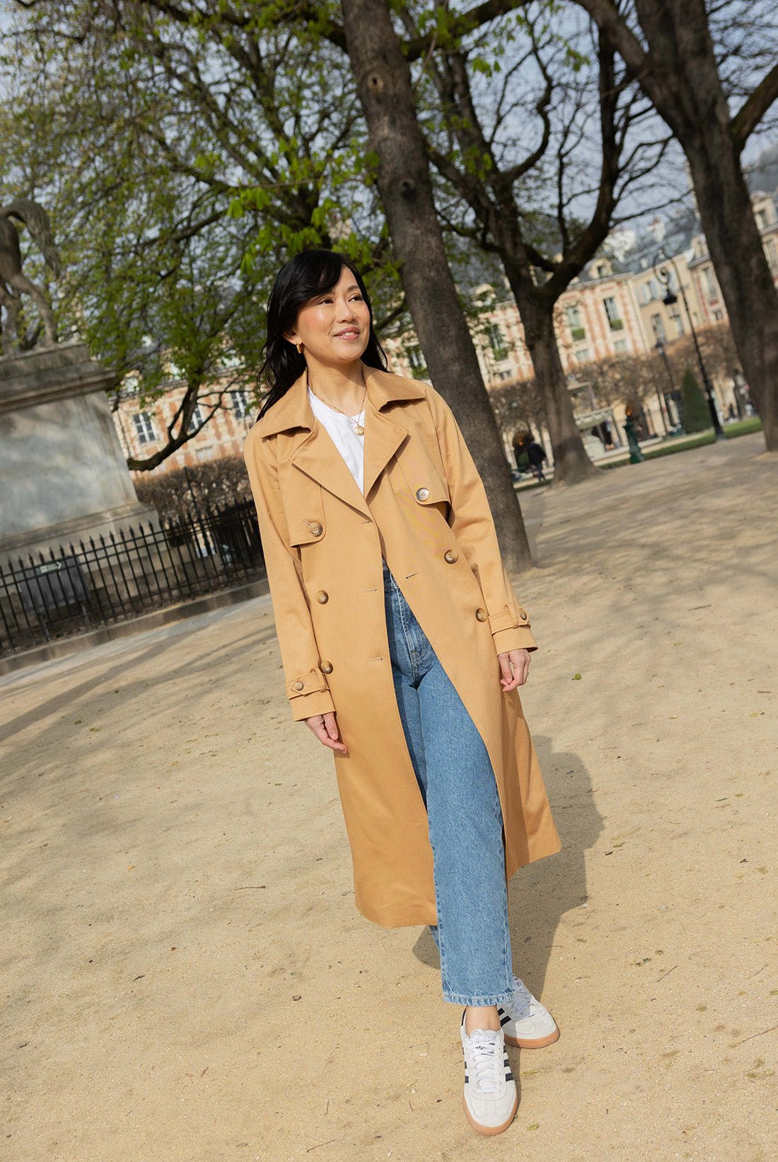 Petite-and-so-what-trench-anna-long-femme-petite-beige-camel