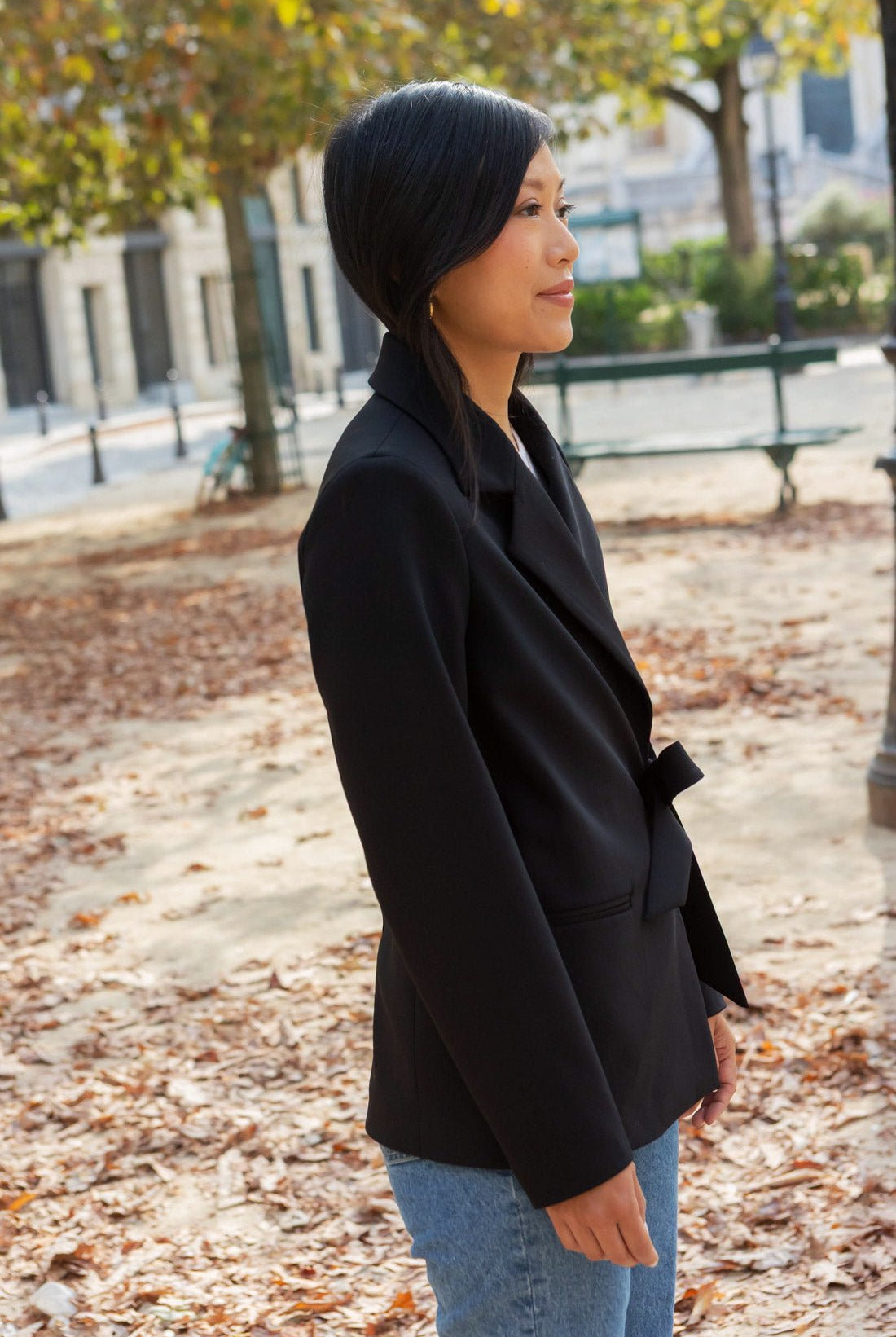 Alysa double-breasted jacket - black - Petite and So What