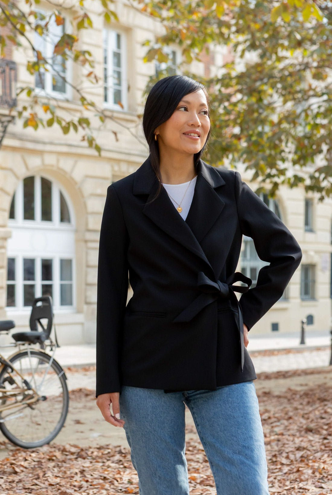 Alysa double-breasted jacket - black - Petite and So What