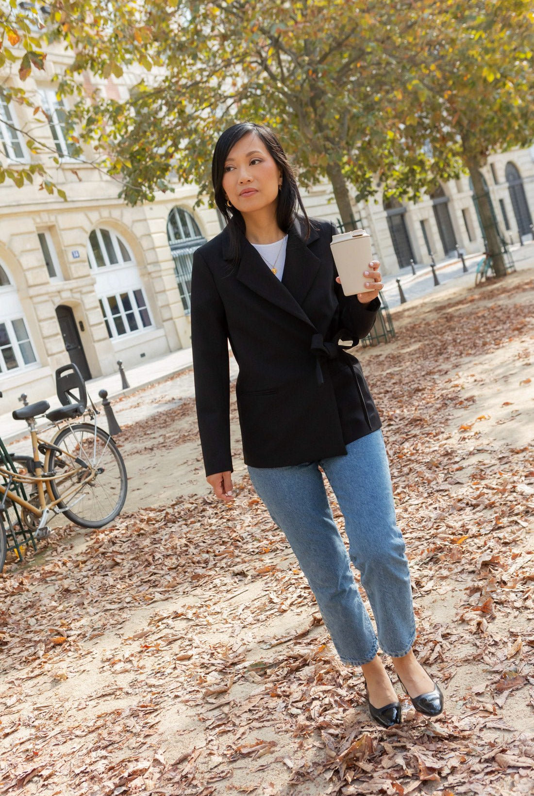 Alysa double-breasted jacket - black - Petite and So What