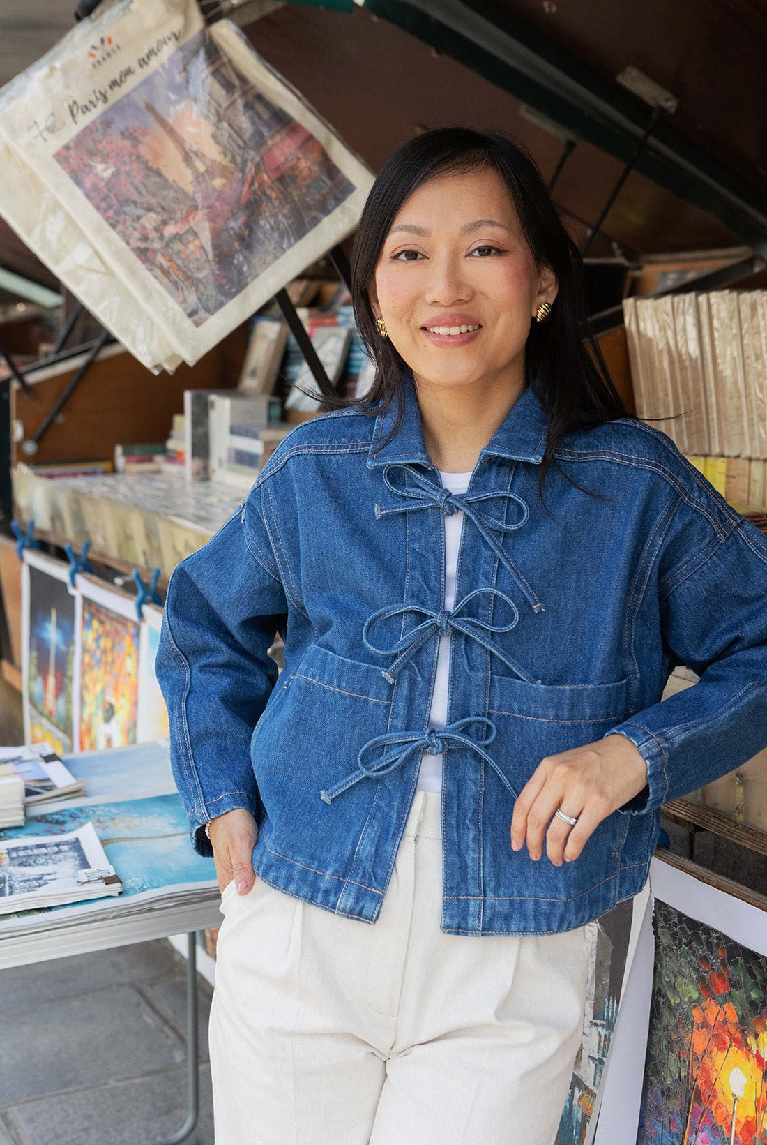 Melissa denim jacket - bows - Petite and So What