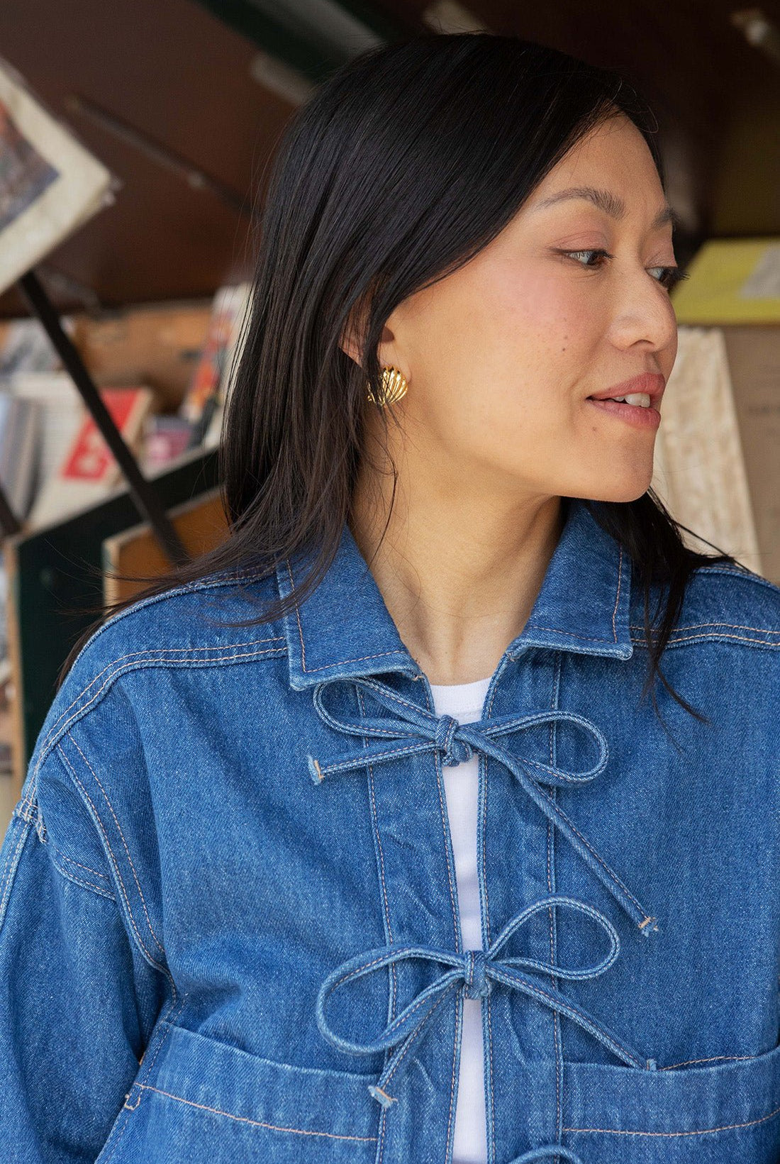 Melissa denim jacket - bows - Petite and So What