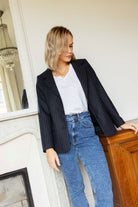 Veste Rosalind - marine rayures tennis - Petite and So What