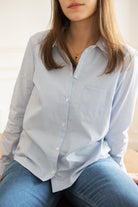 Sarah shirt - blue striped - Petite and So What