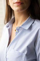 Sarah shirt - blue striped - Petite and So What