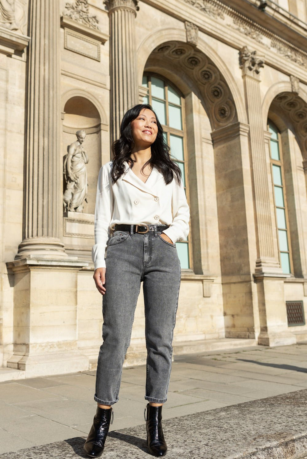 Mom jeans Camila - grey - Petite and So What