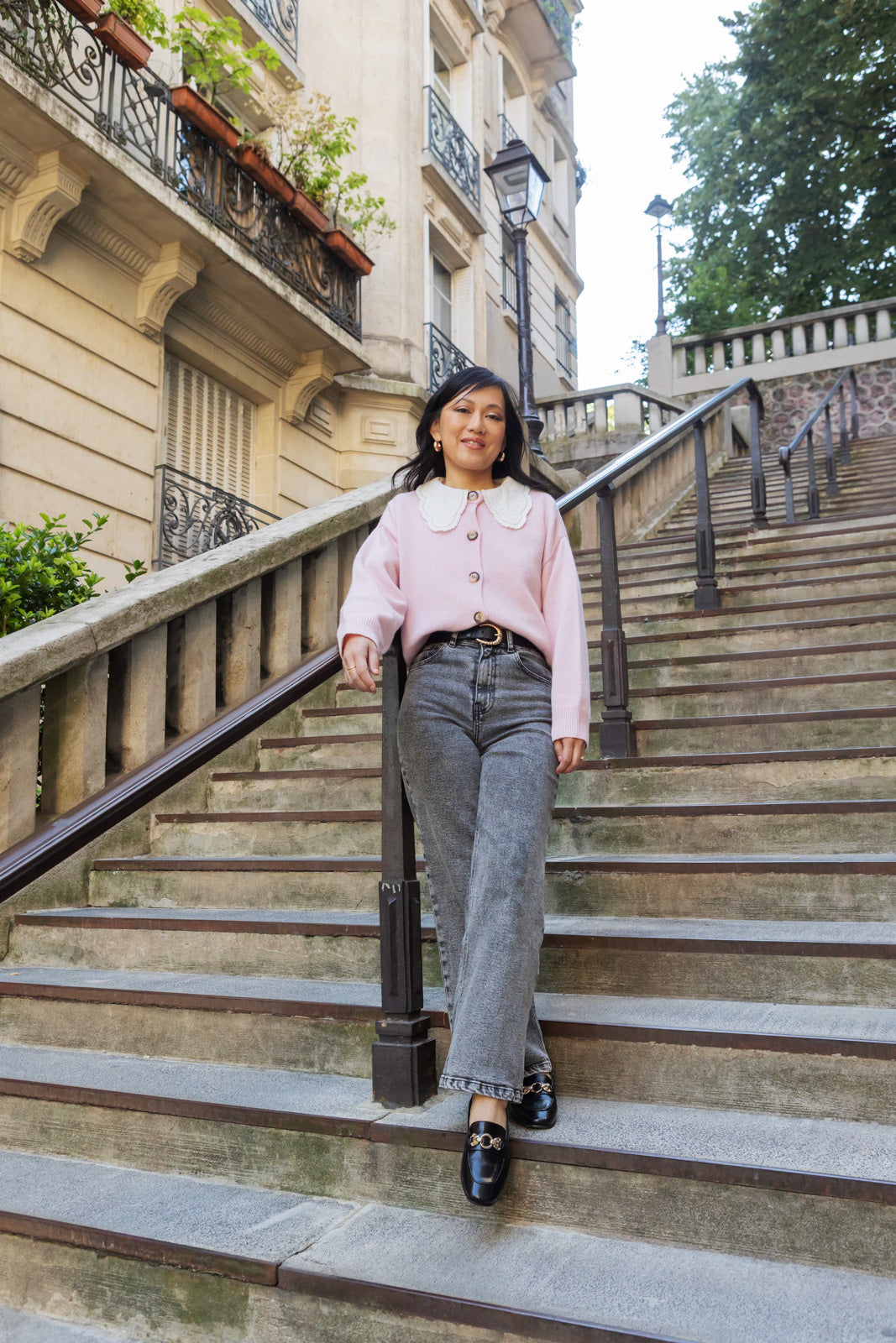 Petite-and-so-what-cardigan-laine-rose-femme-petite-gilet-chloe