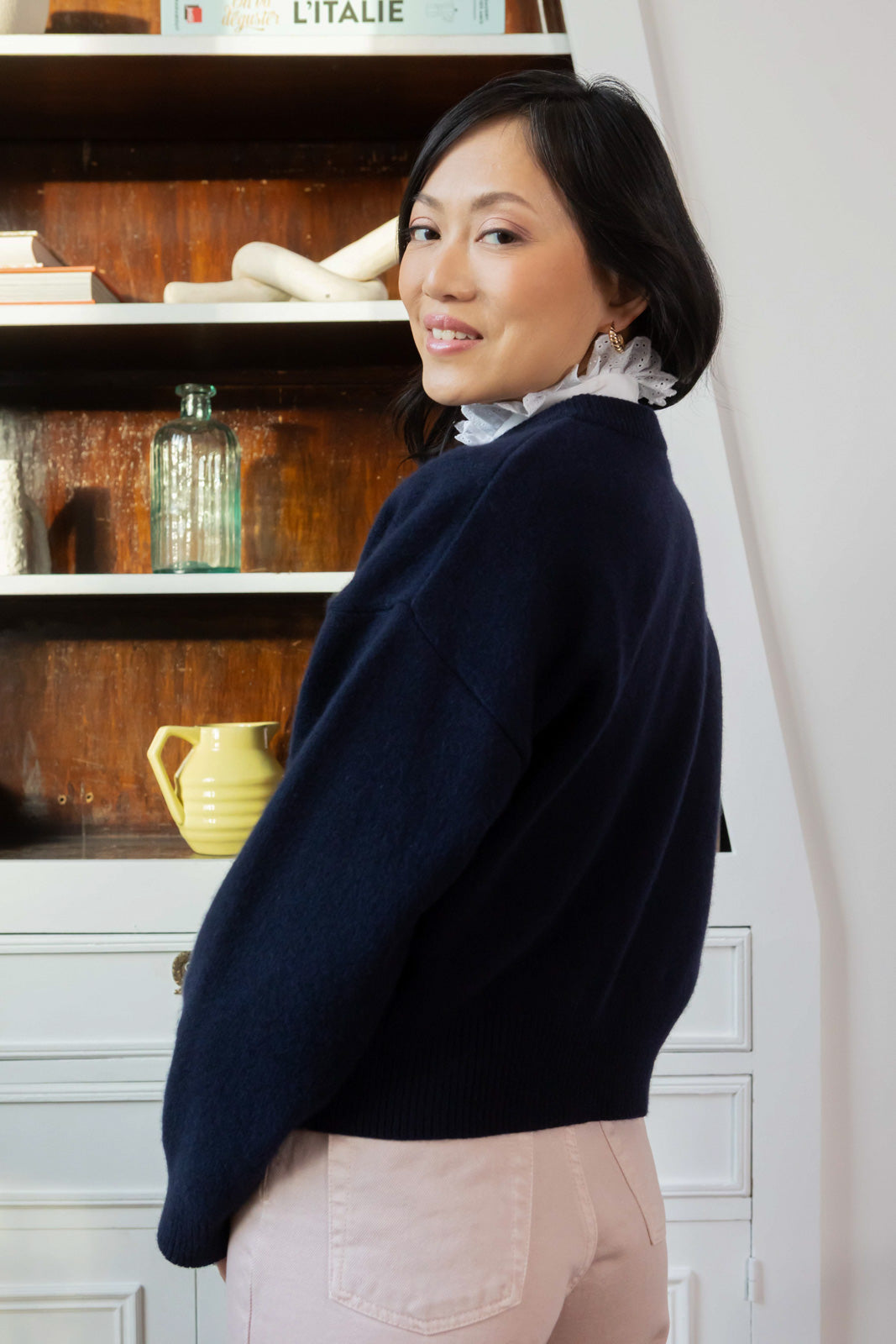 Petite-and-so-what-cardigan-maille-femme-petite-bleu-marine-laine