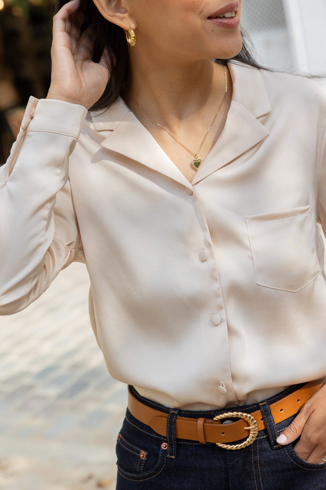 Petite-and-so-what-chemise-nude-ecru-satine-femme-petite