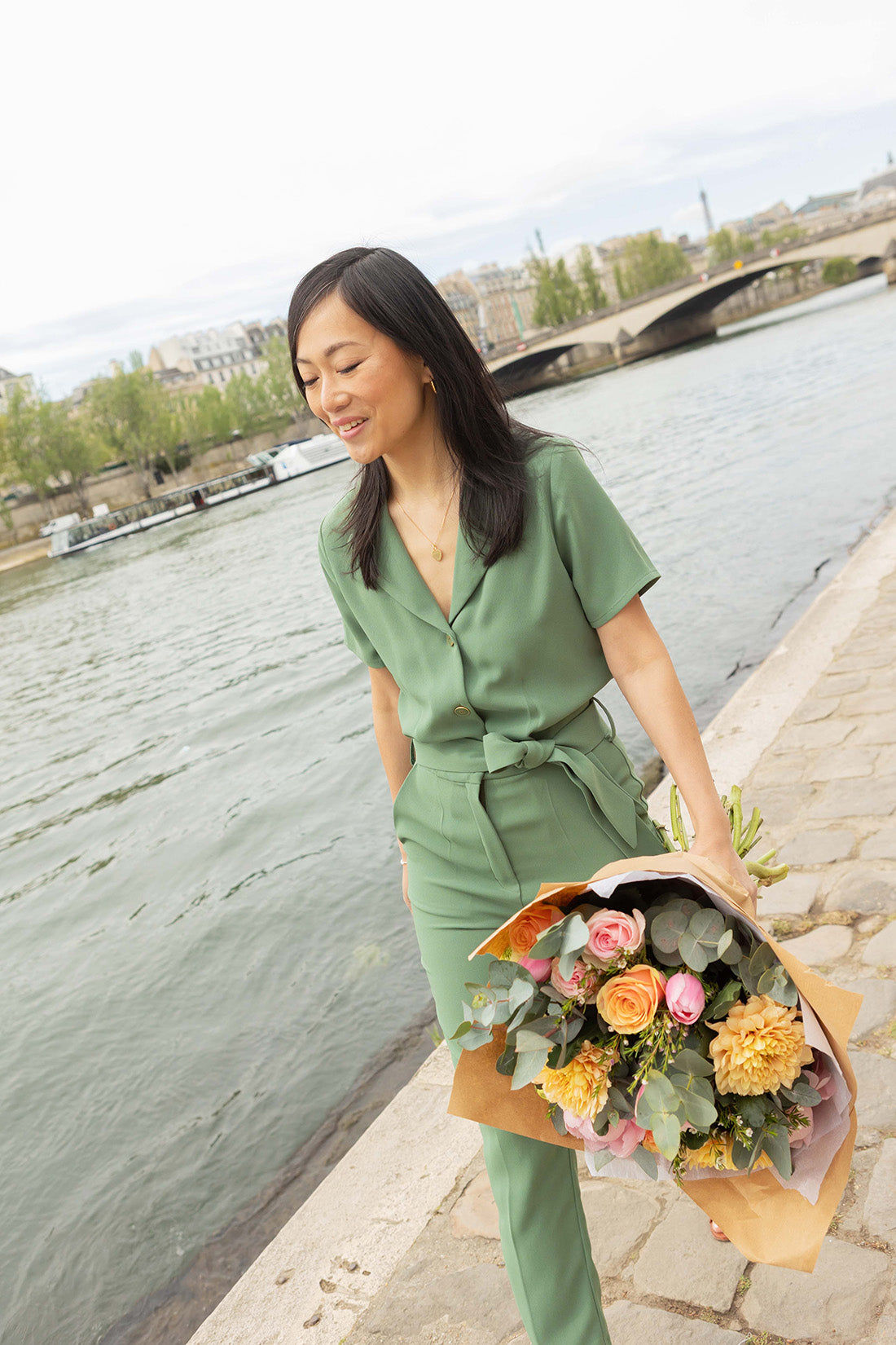 Petite-and-so-what-combinaison-femme-petite-vert-tilleul