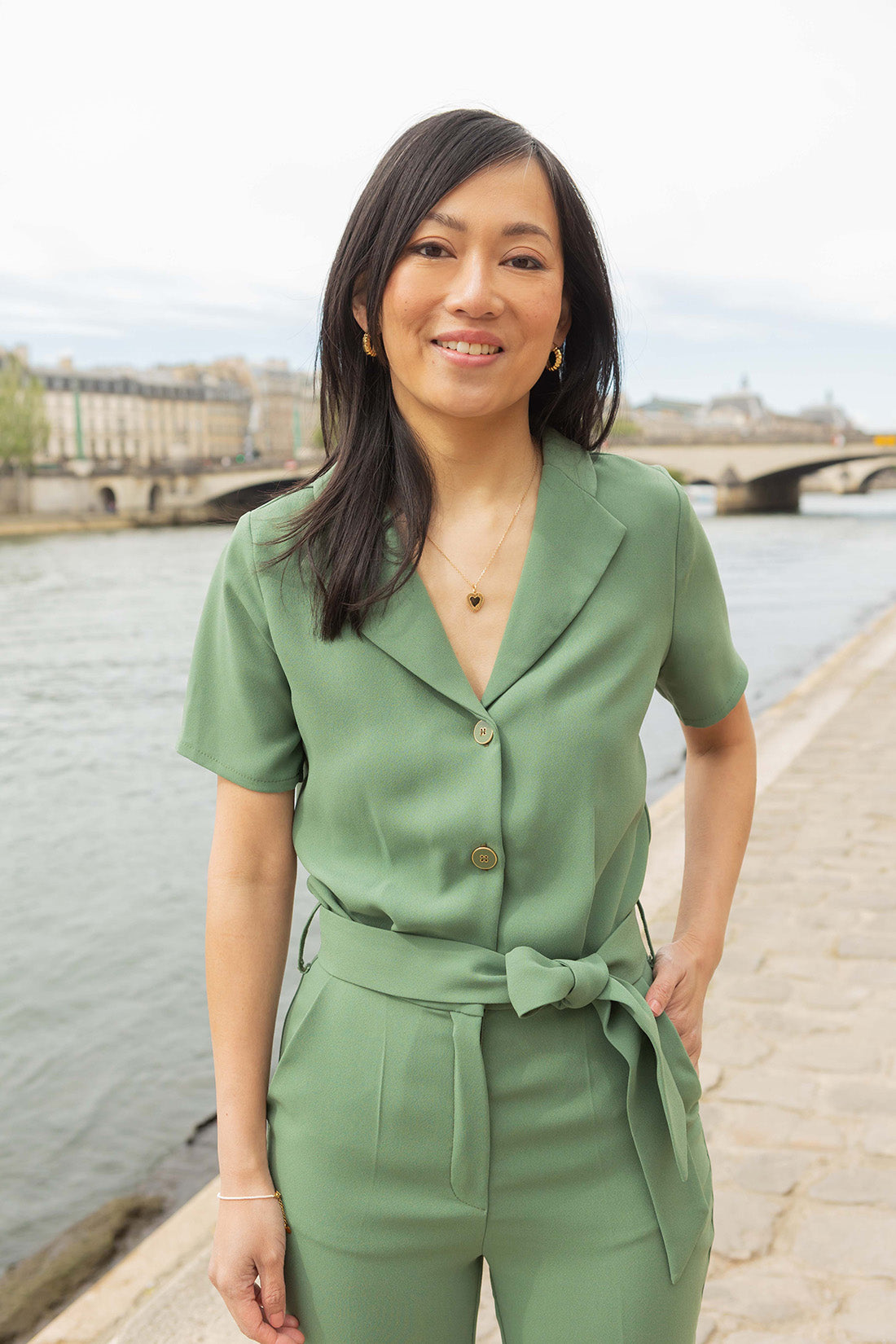 Petite-and-so-what-combinaison-femme-petite-vert-tilleul