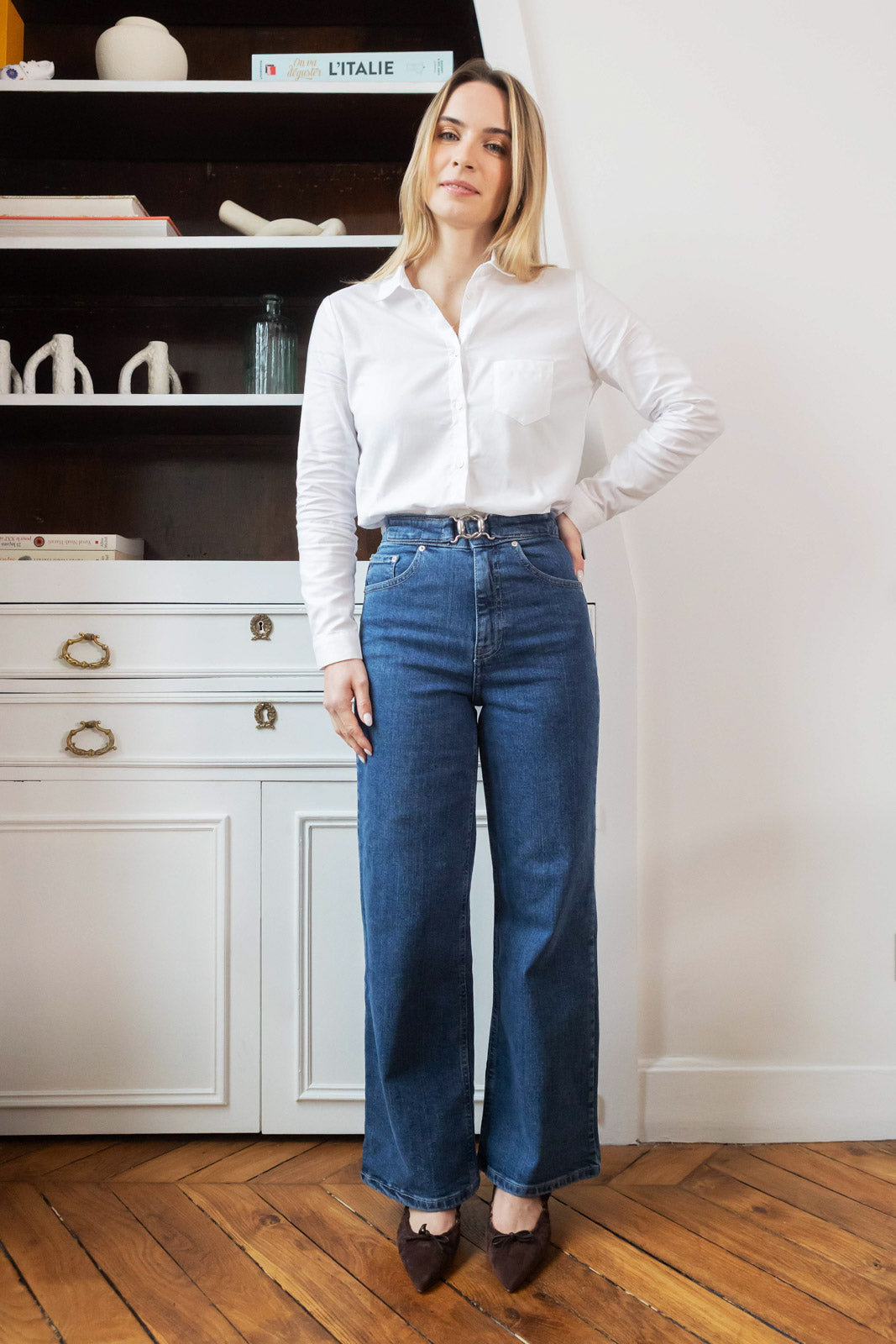 Petite-and-so-what-jean-femme-petite-large-boucle-argent-femme-petite