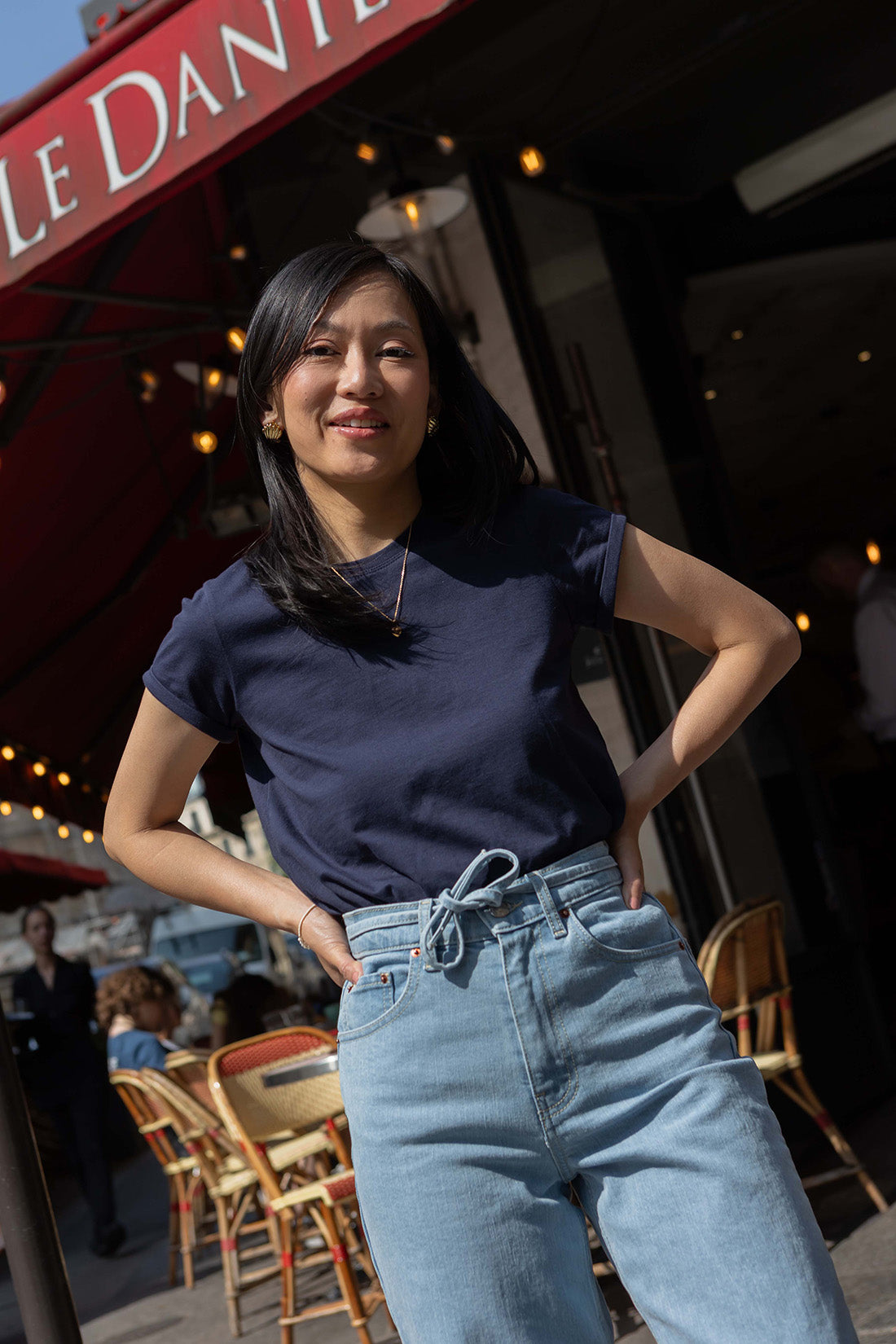 Petite-and-so-what-tee-shirt-coton-marine-femme-petite
