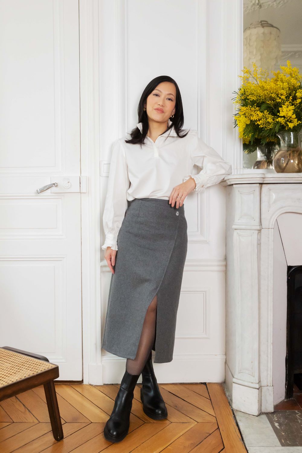 Petite-and-so-what-jupe-laine-portefeuille-femme-petite-gris