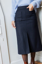Petite-and-so-what-jupe-midi-laine-marine-femme-petite