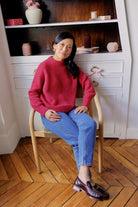 Petite-and-so-what-pull-laine-femme-petite-framboise-rose-ilona