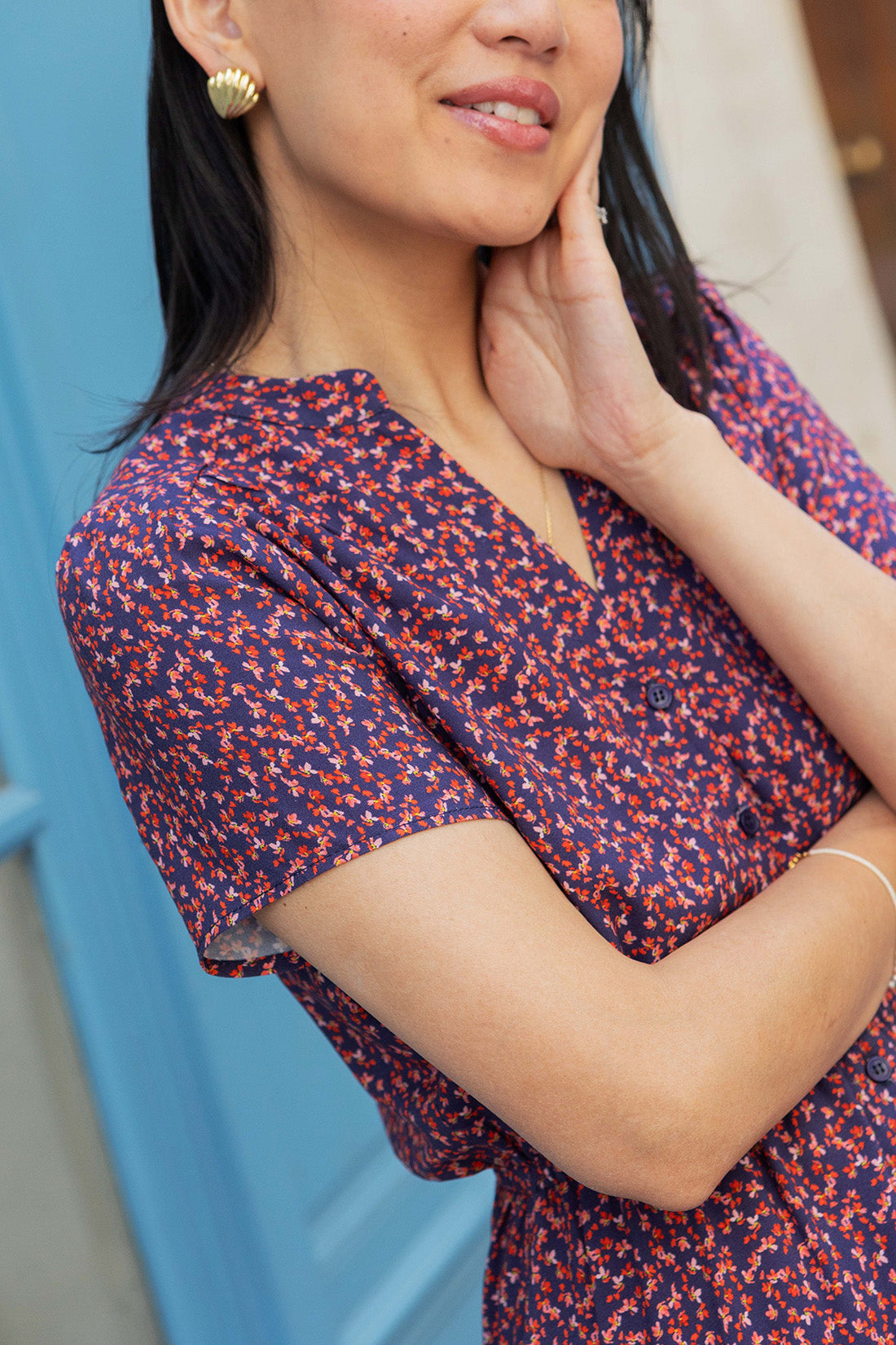Petite-and-so-what-robe-floral-motif-midi-femme-petite