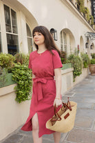 Petite-and-so-what-robe-stevie-tee-shirt-fuschia-rose-femme-petite