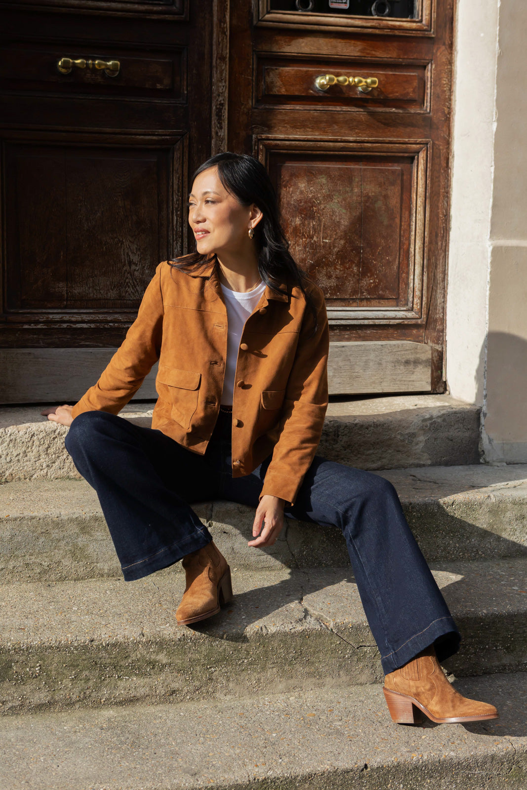 Petite-and-so-what-veste-daim-camel-marron-femme-petite