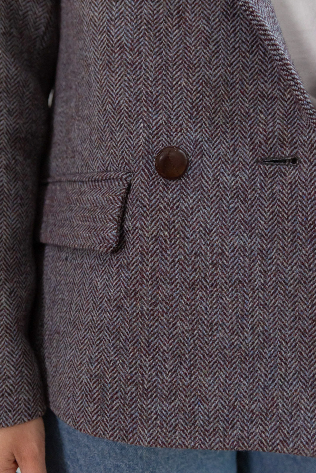 Petite-and-so-what-veste-femme-petite-laine-croisee-chevrons-bordeaux-claire