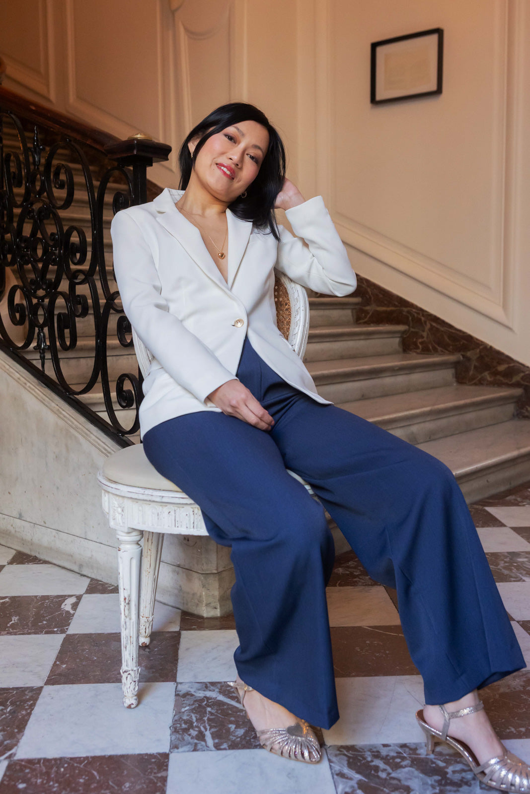 Petite-and-so-what-veste-stephanie-ecru-femme-petite-costume-elegant