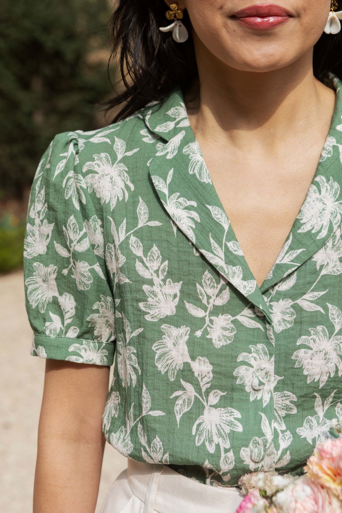 Blouse Olga - fleuri tilleul - Petite and So What