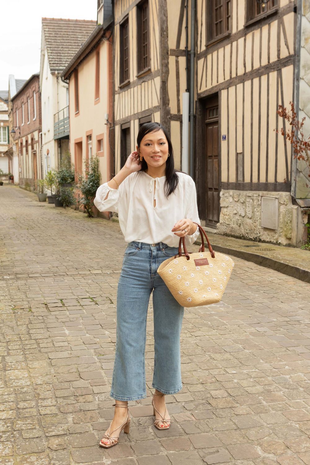 Blouse Paula Blouse Oversize Blanc Fluide Femme Petite – Petite