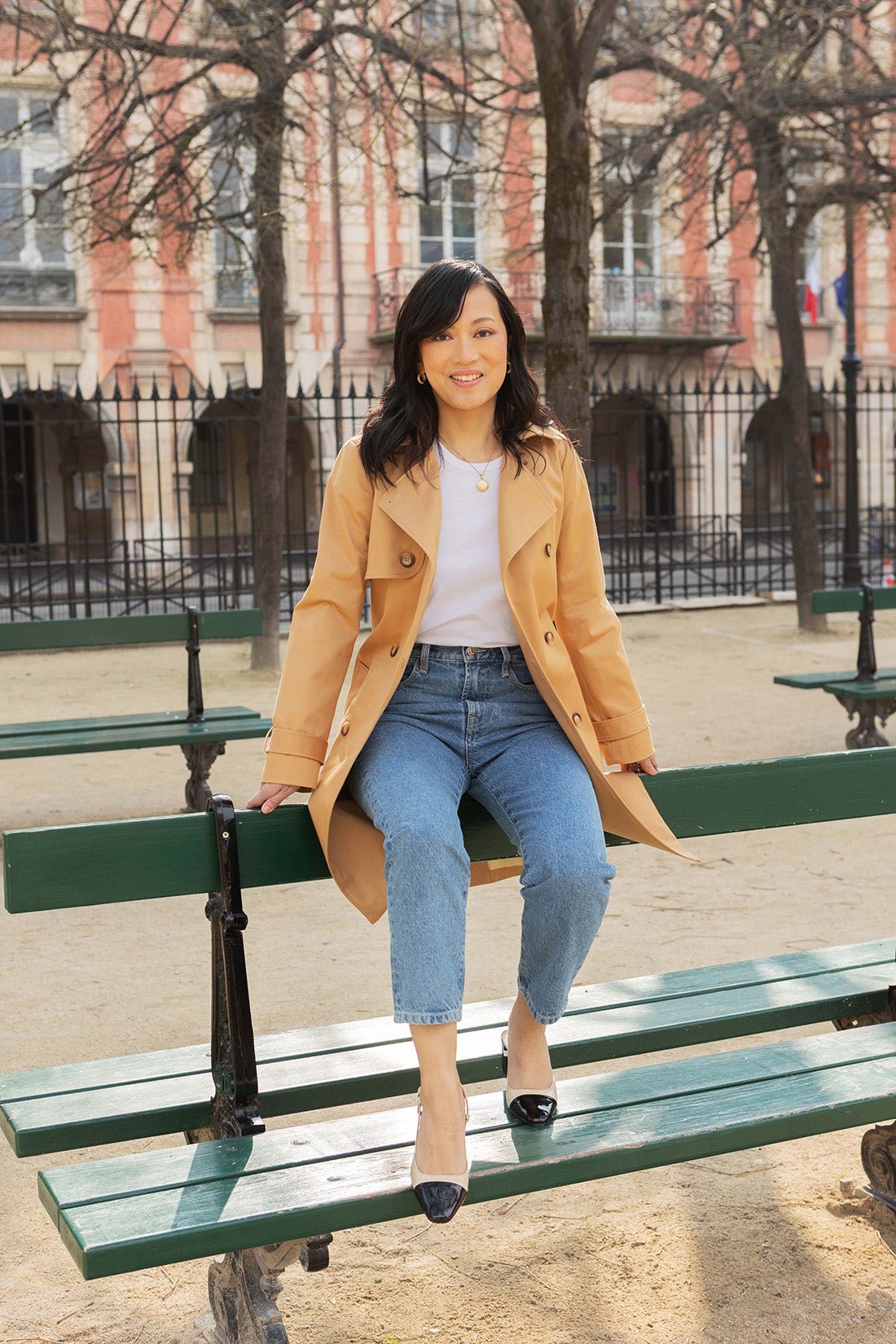 petite tan coat