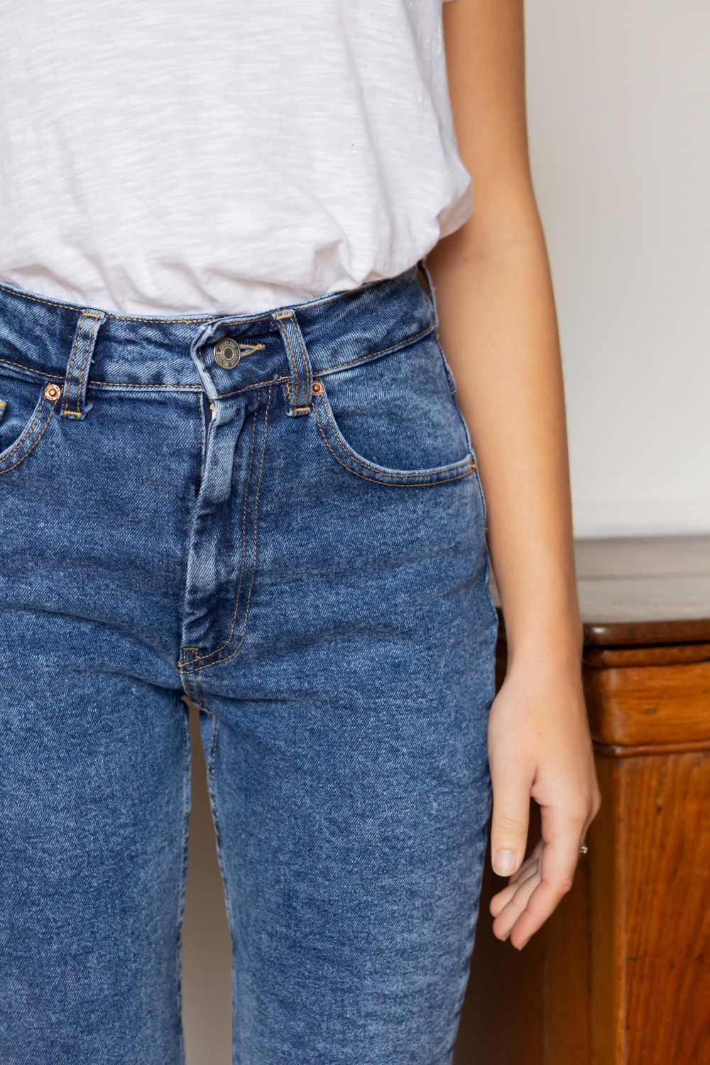 Mom jean Victoria - marbled blue - Petite and So What