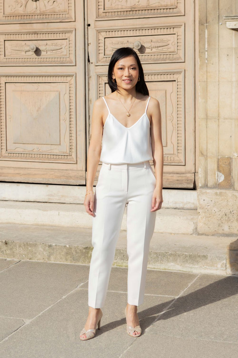 next petite cigarette trousers Greta cigarette pants | Women's pants Petite ecru