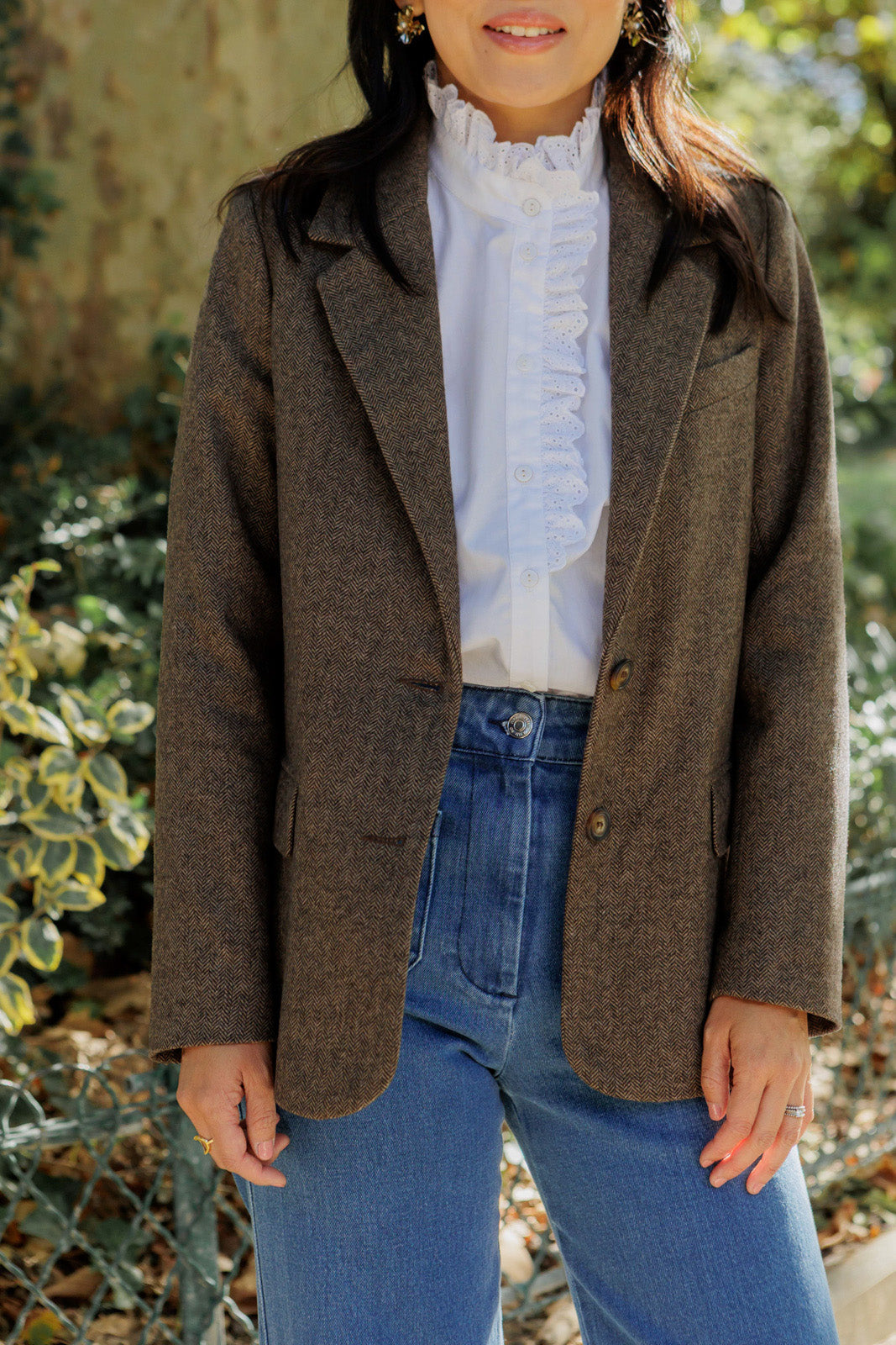 petite-and-so-what-chocolate-herringbone-wool-blazer-loose-fit-made-in-france-women's-petite-rosalind