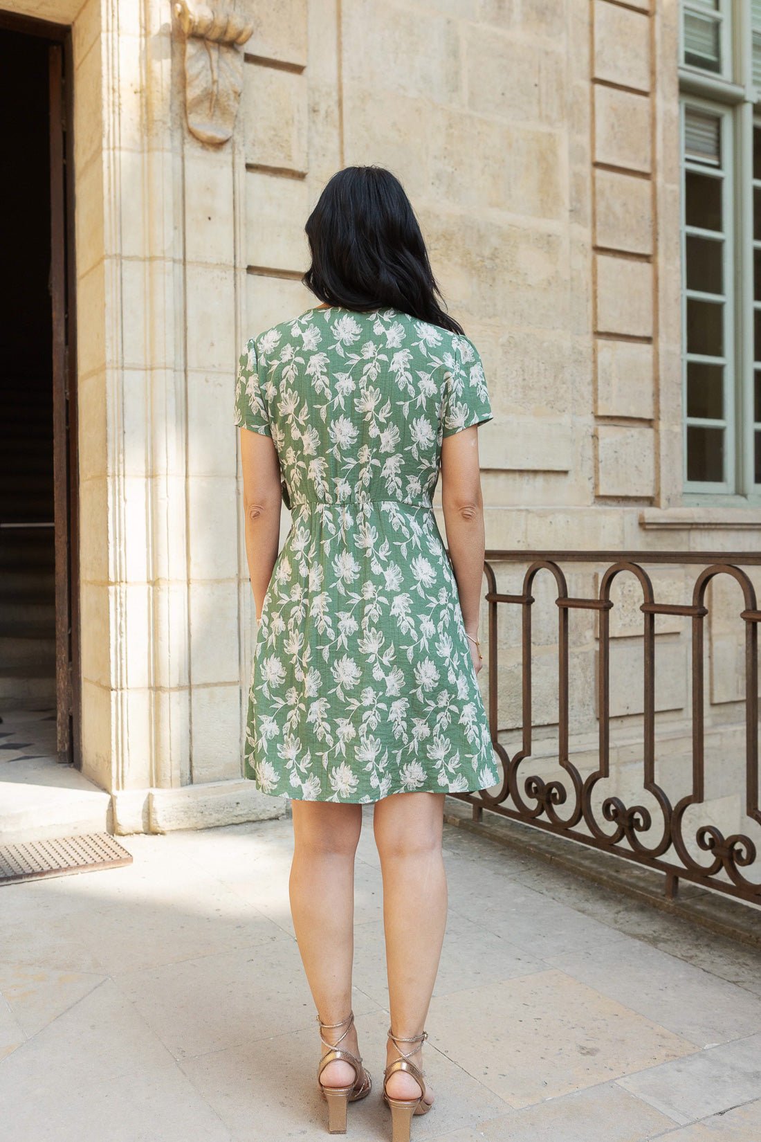 Robe Edith - fleuri tilleul - Petite and So What